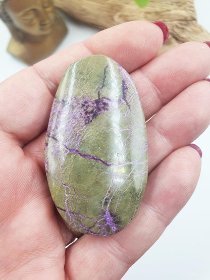 Little Cute Atlantisite Palm / Atlantisite Palm Stone / Collectors Crystal Palm / Reiki Crystal Palm / Meditation Stone - 25g