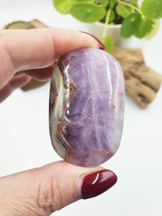 Beautiful Amethyst Agate Palm / Amethyst Agate Palm Stone / Amethyst Palm / Amethyst Agate / Reiki Crystal Palm - 45g