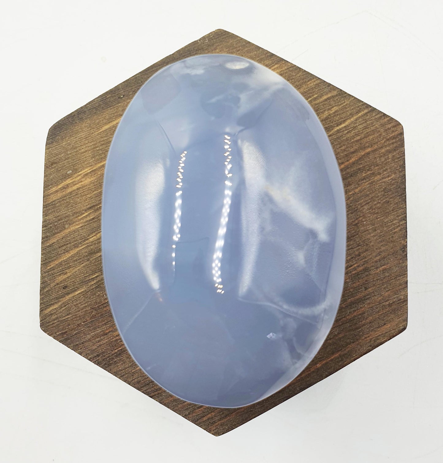 Beautiful Blue Chalcedony Palm / Chalcedony Palm Stone / Meditation Palm / Reiki Crystal Palm / Rare Palm - 150g