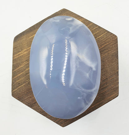 Beautiful Blue Chalcedony Palm / Chalcedony Palm Stone / Meditation Palm / Reiki Crystal Palm / Rare Palm - 150g