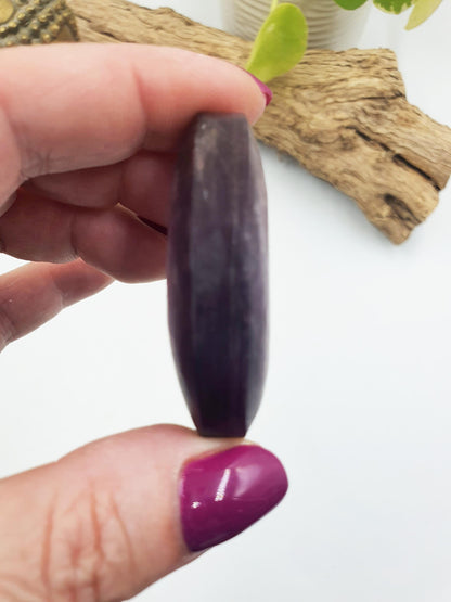 High Grade Purple Mica Palm / Purple Mica Palm Stone / Lepidolite Palm / Meditation Palm / Reiki Crystal Palm - 40g