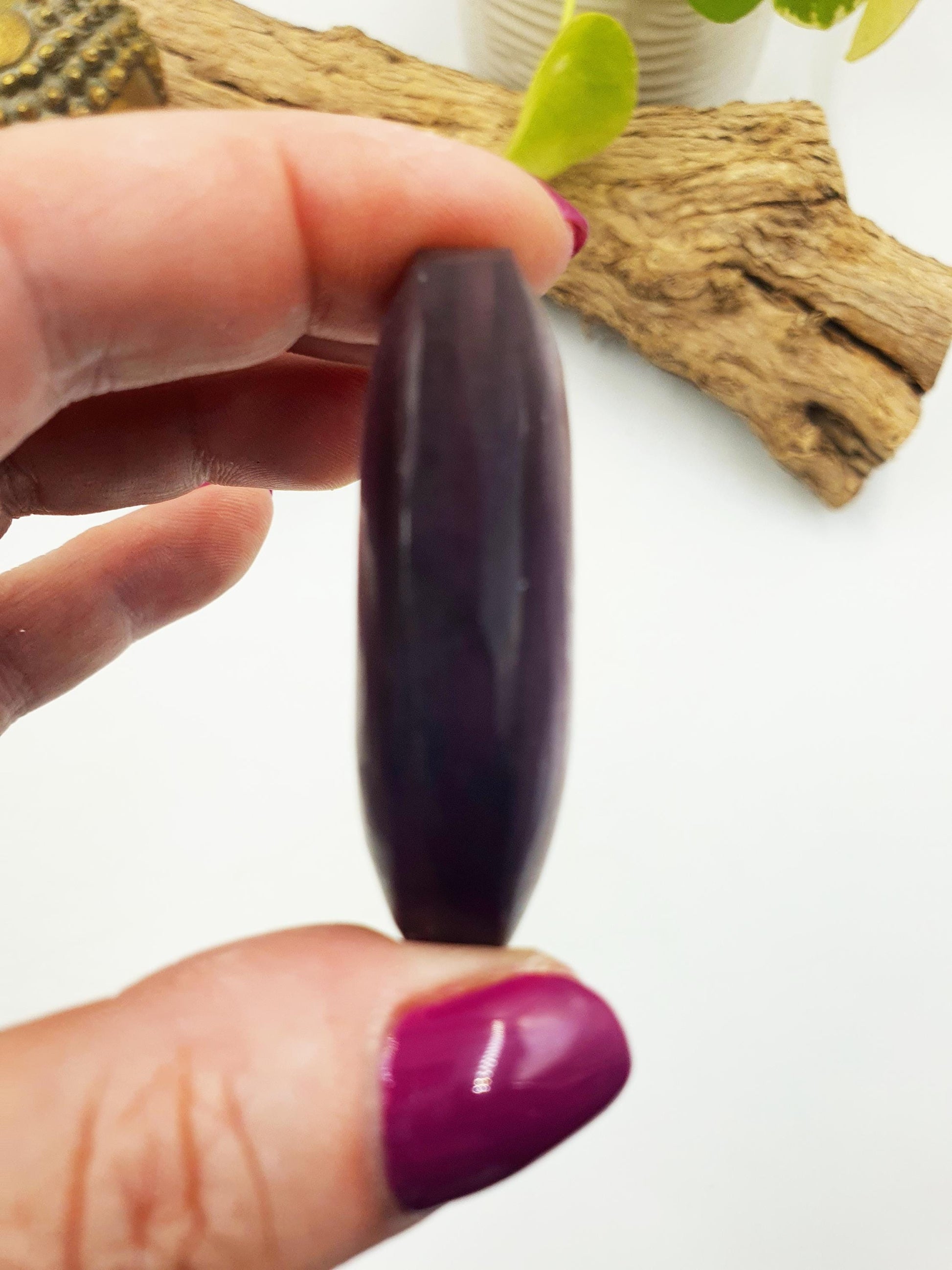High Grade Purple Mica Palm / Purple Mica Palm Stone / Lepidolite Palm / Meditation Palm / Reiki Crystal Palm - 40g
