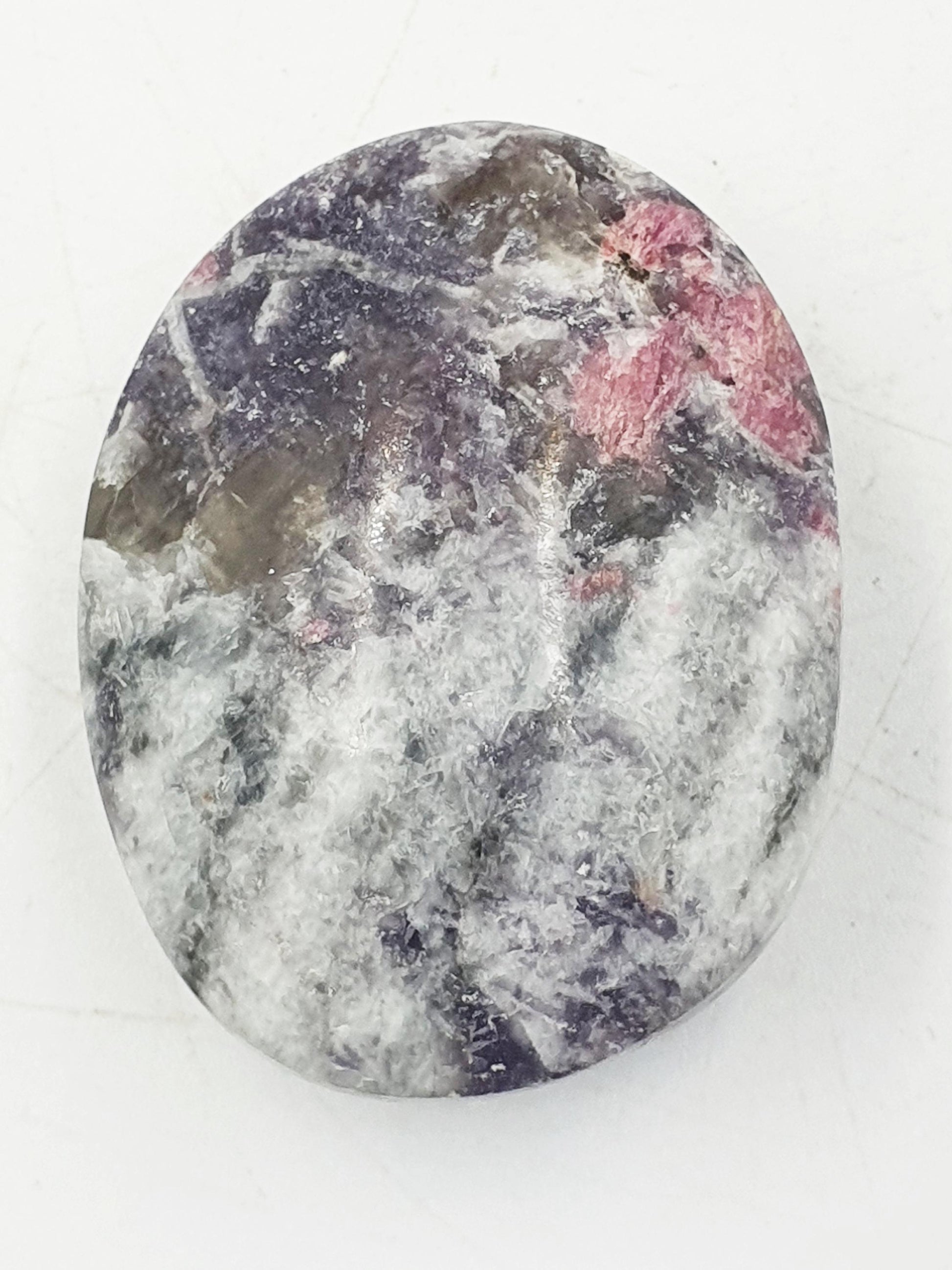 Pretty Little Unicorn Stone Palm / Unicorn Palm Stone / Pegmatite Palm / Pocket Crystal / Meditation Palm / Reiki Crystal Palm - 55g