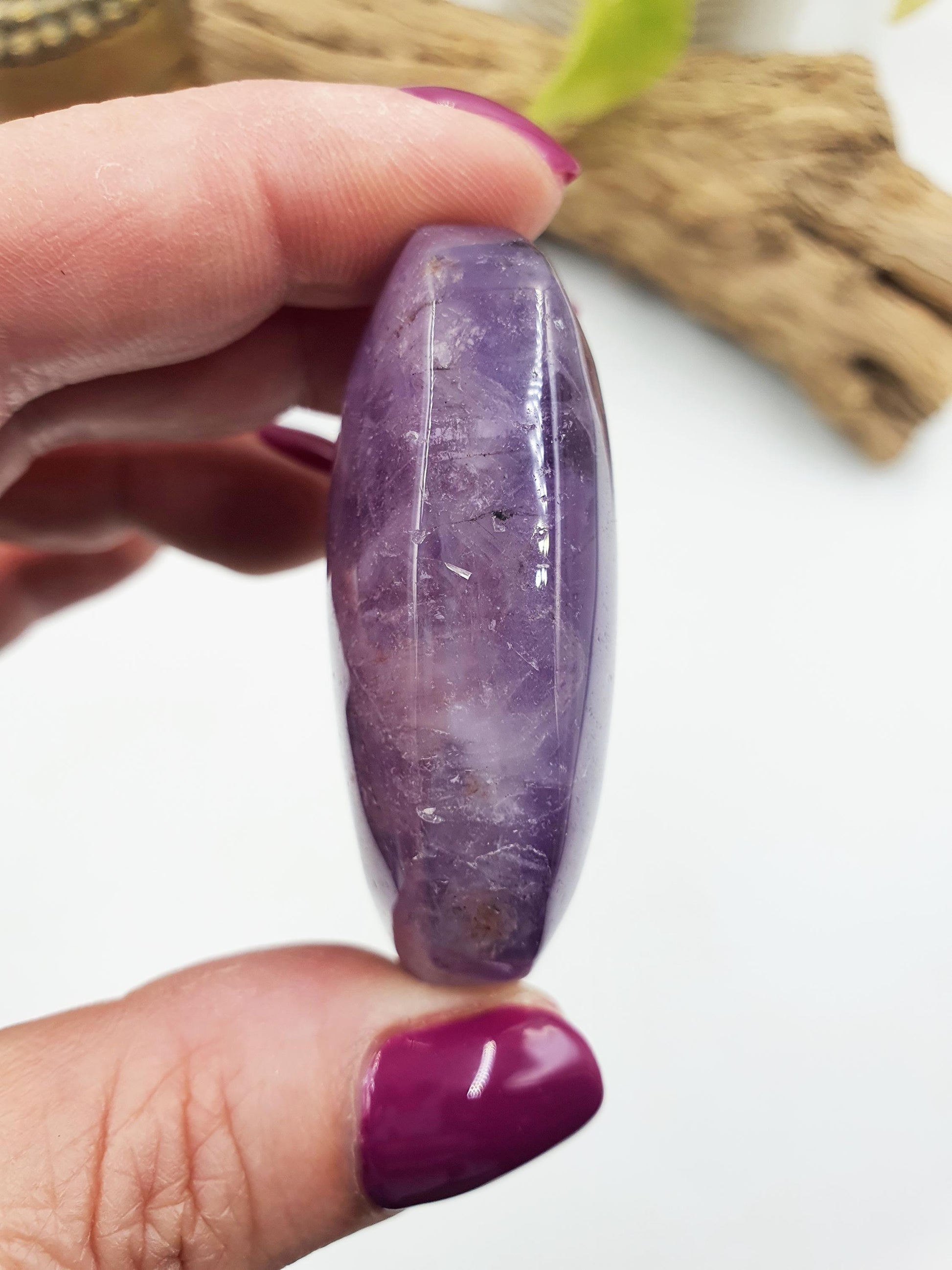 Unique Amethyst Agate Palm / Amethyst Agate Palm Stone / Amethyst Palm / Amethyst Agate / Reiki Crystal Palm - 60g