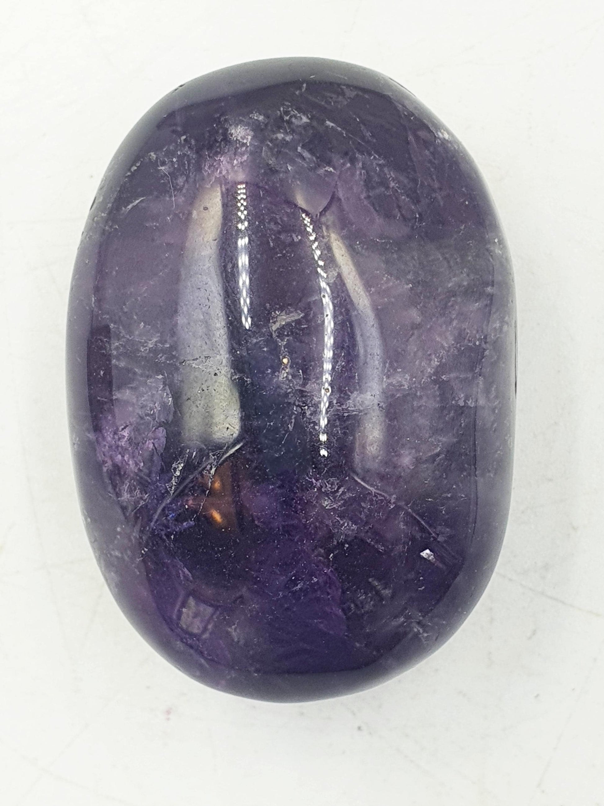 Beautiful Amethyst Palm with rainbows/ Amethyst Palm Stone / Amethyst Pocket Stone / Crystal Healing / Meditation Palm - 65g