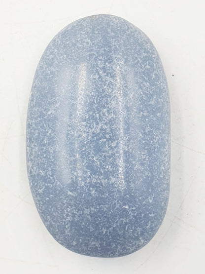 Beautiful Angelite Palm / Angelite Palm Stone / Pocket Stone / Meditation Palm / Reiki Crystal Palm - 55g