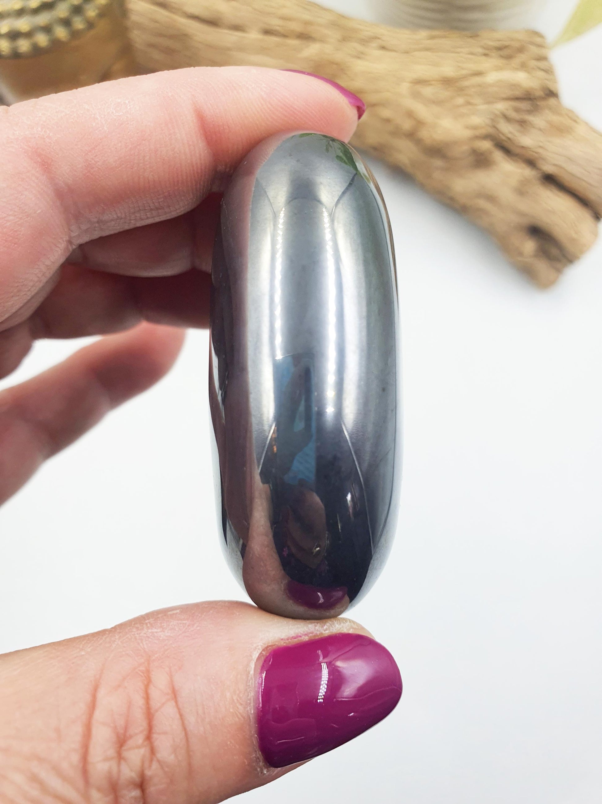 Terahertz Palm / Terahertz Palm Stone / Pocket Crystal / Meditation Palm / Reiki Crystal Palm - 80g