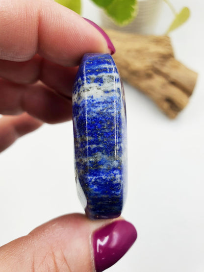 Beautiful Lapis Lazuli Palm / Lapis Lazuli Palmstone / Pocket Crystal / Meditation Palm / Lapis Reki Crystal Palm - 60g