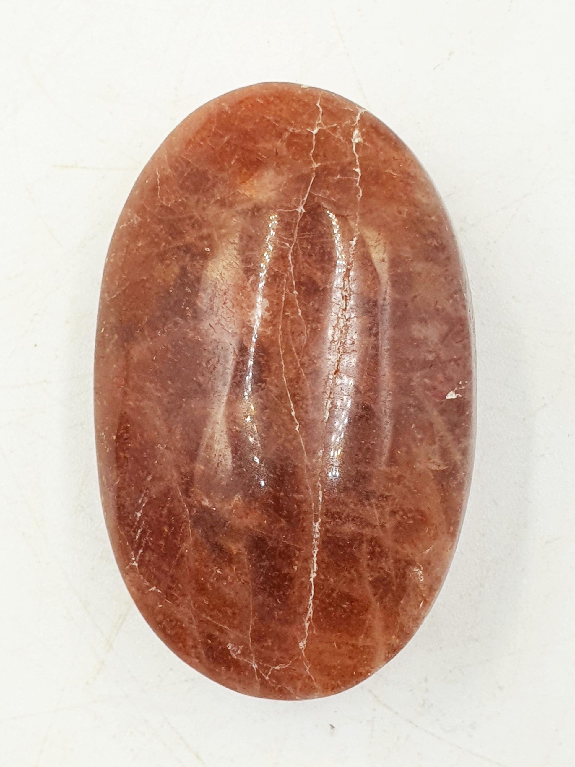 Cute Flashy Sunstone Palm / Sunstone Palm Stone / Sunstone Palmstone / Meditation Palm / Reiki Crystal Palm - 42g