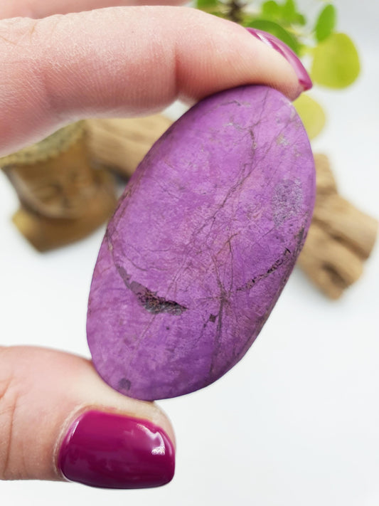 Pretty Purpurite Palm / Purpurite Palm Stone / Purpurite Pocket Stone / Rare Palm Stone / Meditation Palm - 40g