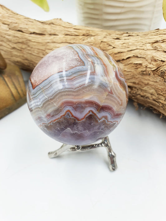 Beautiful Amethyst Agate Sphere / Amethyst Agate Crystal Ball / Amethyst Agate Orb - 62mm