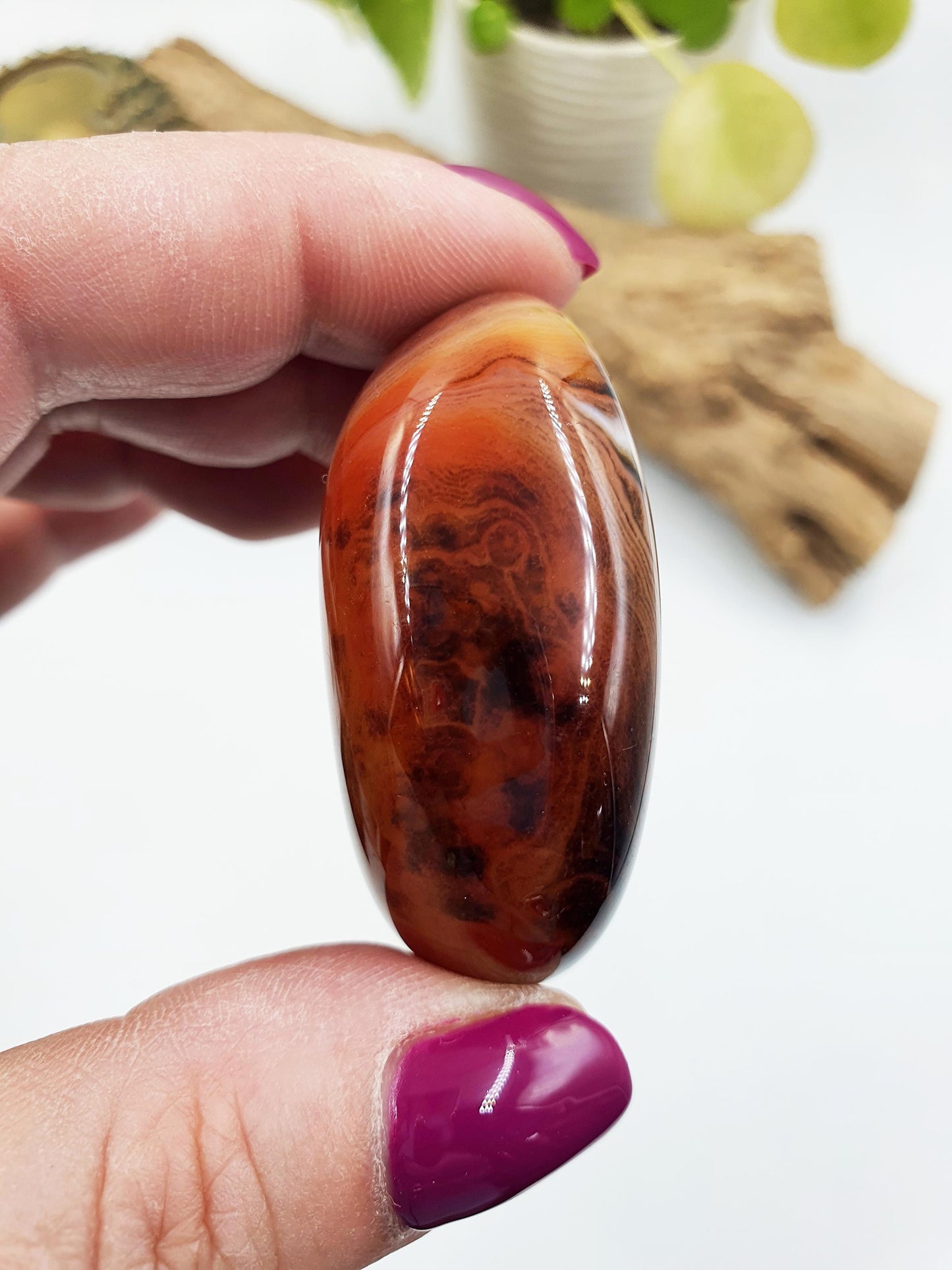 Beautiful Sardonyx Palm / Sardonyx Palm Stone / Healing Palm / Meditation Palm / Reiki Crystal Palm - 70g