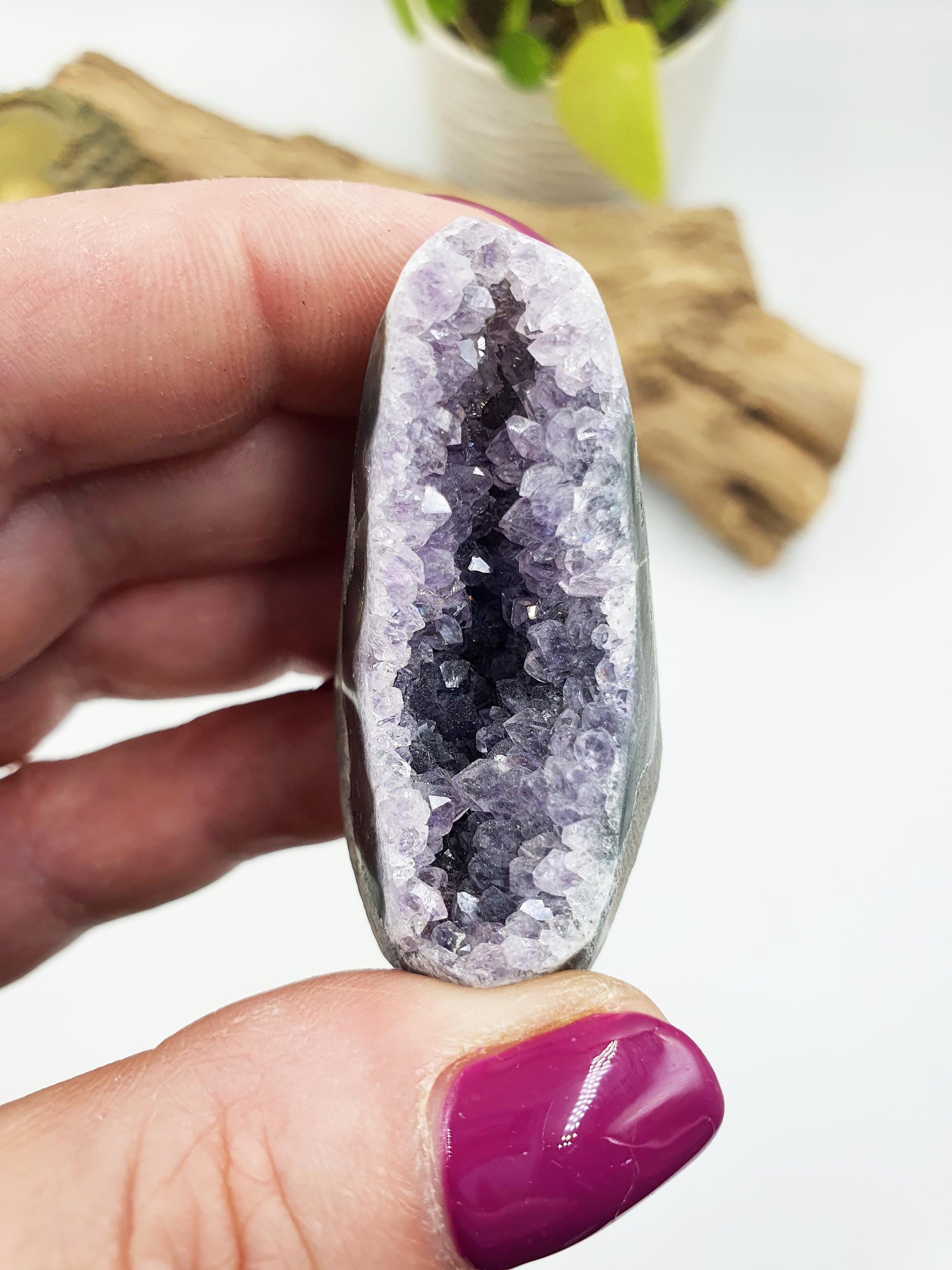 Cute Mini Amethyst Cluster Geode / Amethyst Geode / Amethyst Freeform / Raw Amethyst - 45g