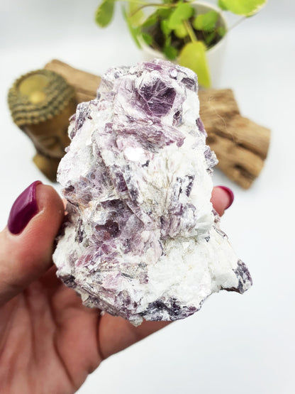 Sparkly Raw Purple Mica / Large Purple Mica Palm Specimen / Lepidolite Raw / Rough Purple Mica / Purple Mica Chunk - 270g