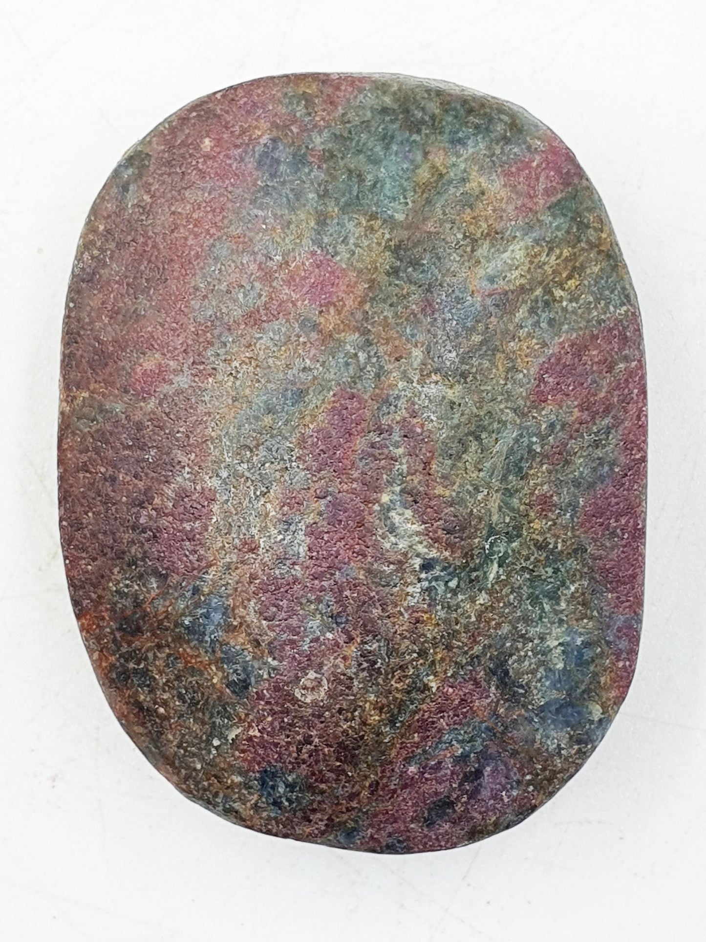 Ruby in Fuchsite Palm / Ruby in Fuchsite Palm Stone / UV Reactive Palm / Meditation Palm / Reiki Crystal Palm - 85g