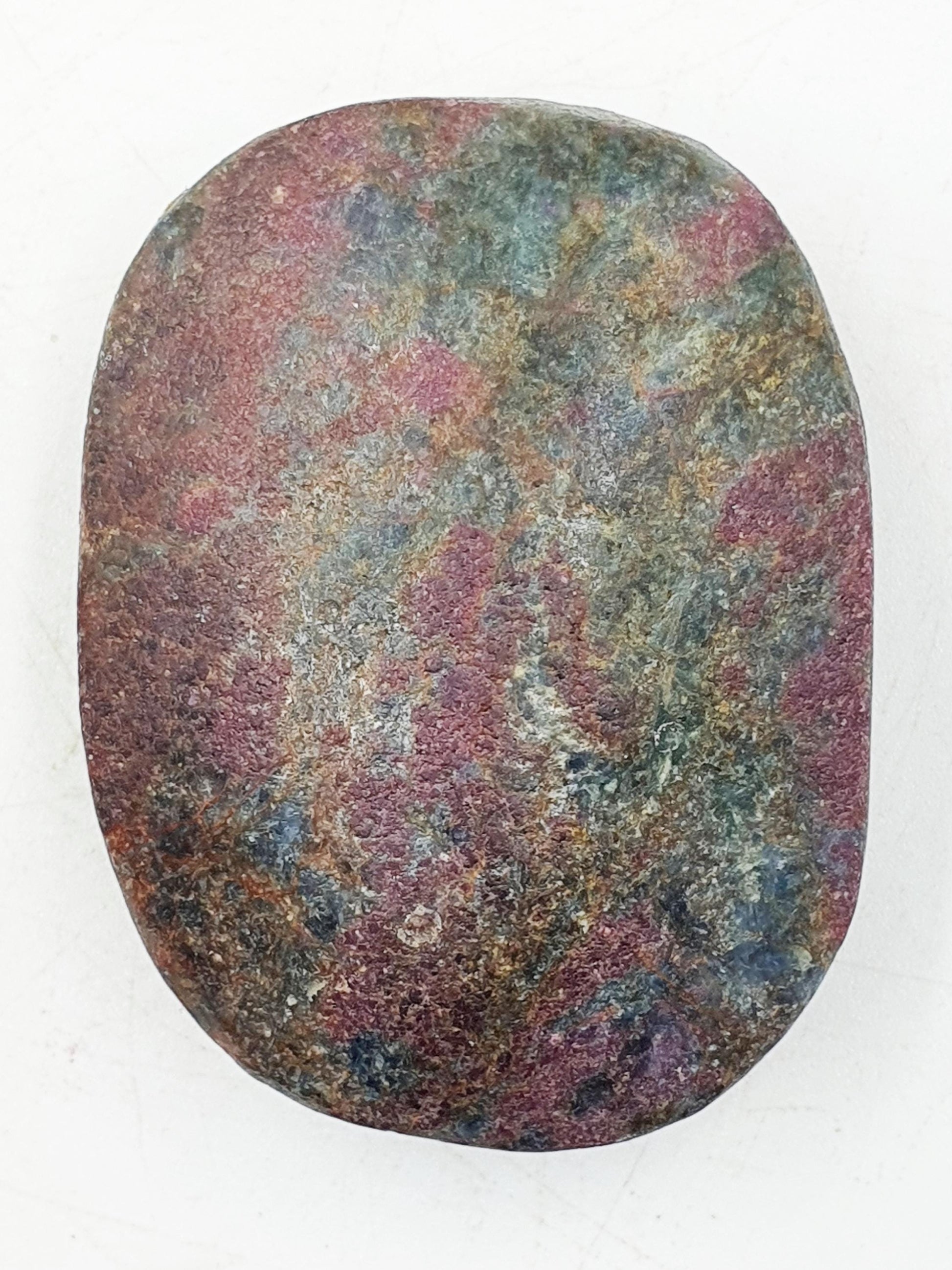 Ruby in Fuchsite Palm / Ruby in Fuchsite Palm Stone / UV Reactive Palm / Meditation Palm / Reiki Crystal Palm - 85g