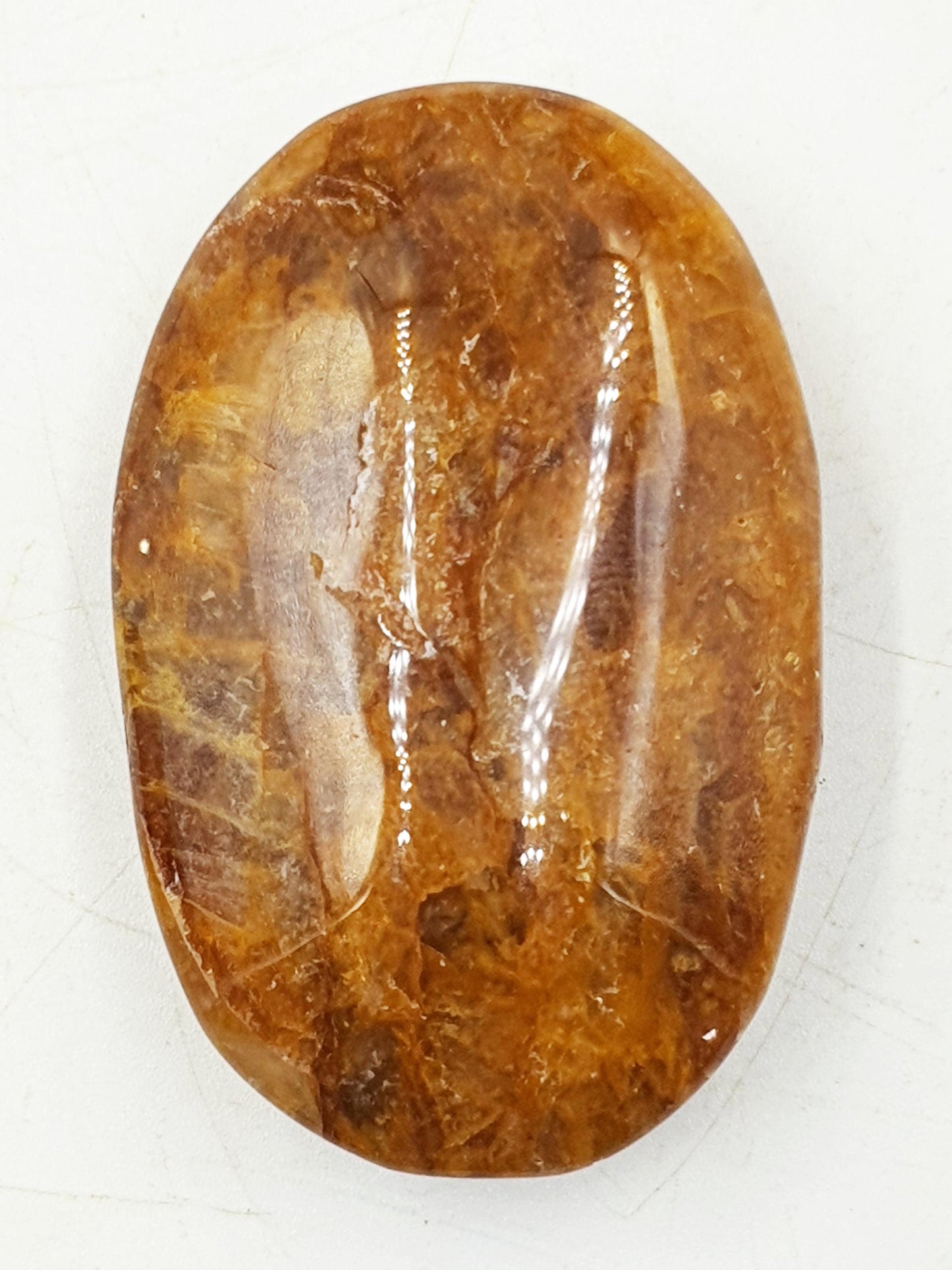 Beautiful Golden Healer Palm / Golden Healer Palm Stone / Hematoid Palm / Reiki Crystal Palm / Meditation Palm - 60g
