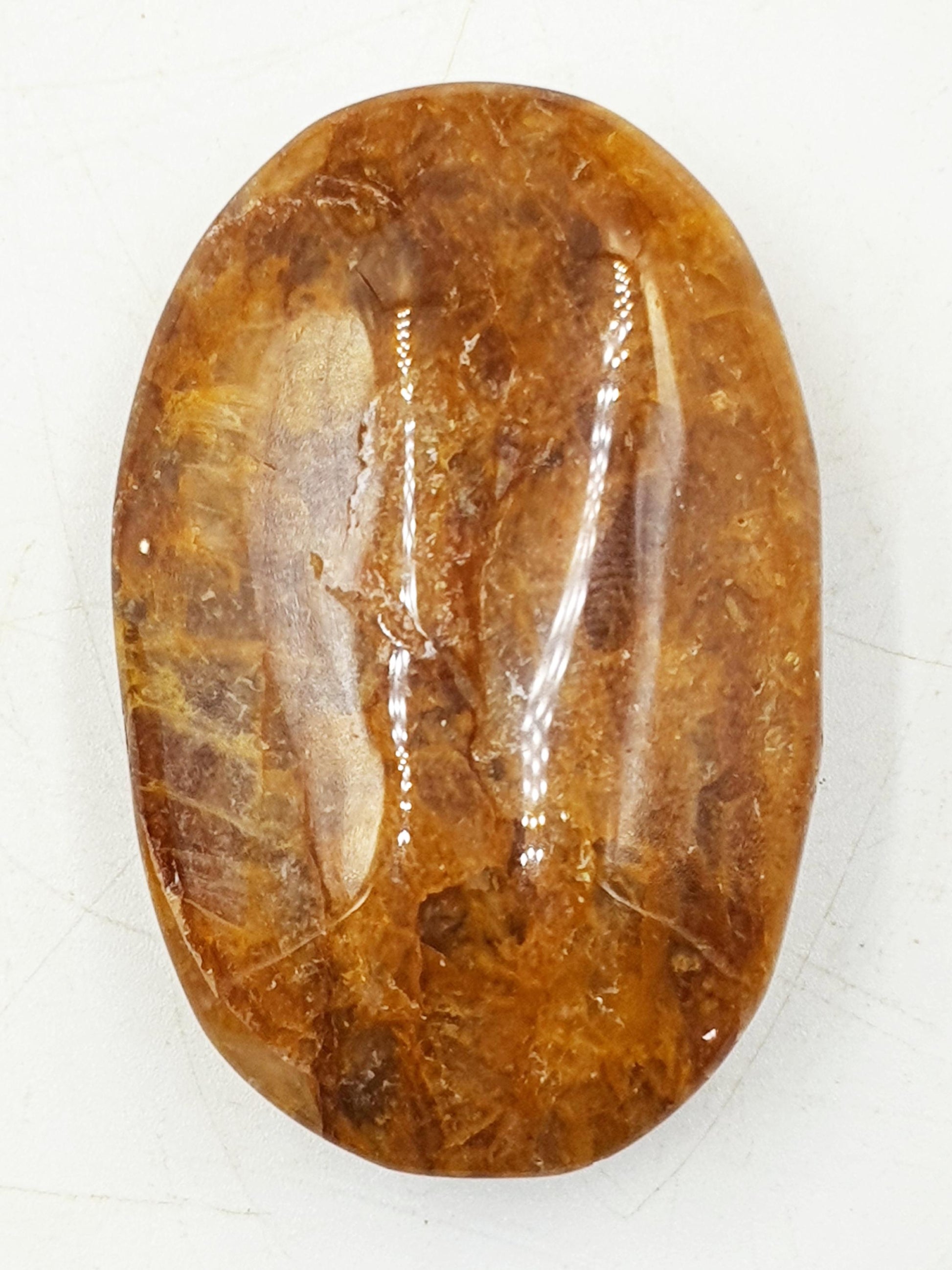 Beautiful Golden Healer Palm / Golden Healer Palm Stone / Hematoid Palm / Reiki Crystal Palm / Meditation Palm - 60g