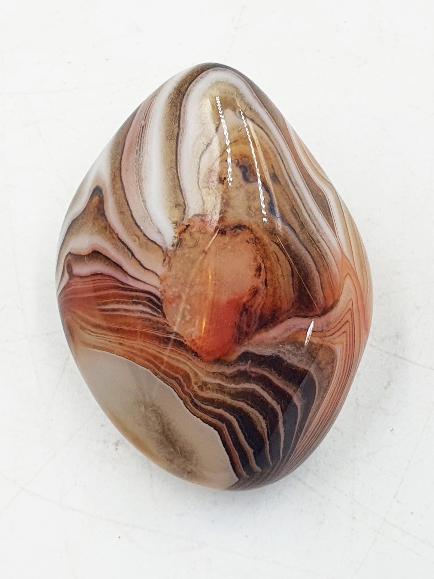 Beautiful Sardonyx Palm / Sardonyx Palm Stone / Healing Palm / Meditation Palm / Reiki Crystal / Banded Palm - 40g