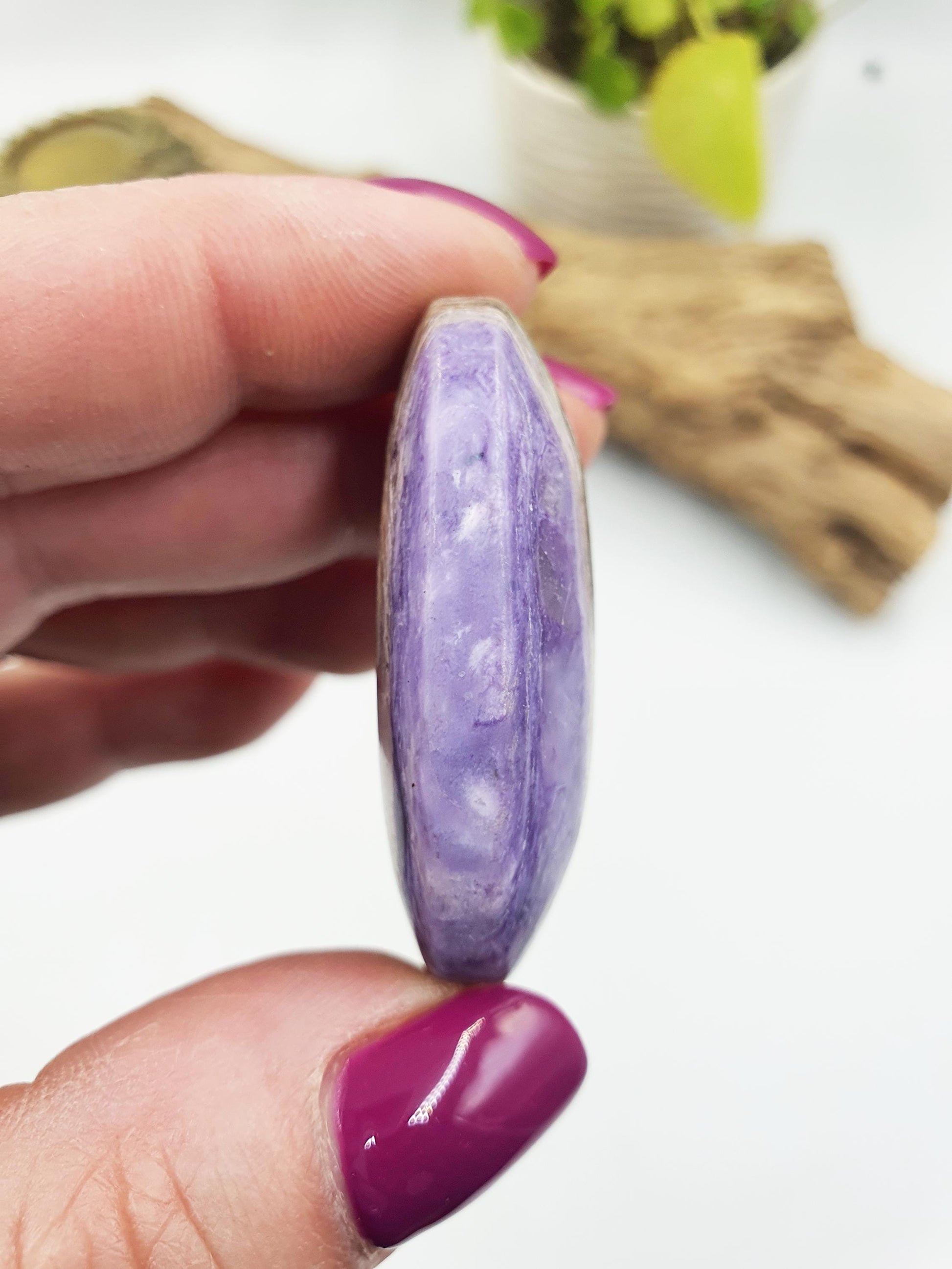 Gorgeous Little Charoite Palm / Charoite Palm Stone / Meditation Palm / Pocket Crystal / Collectors Palm - 25g
