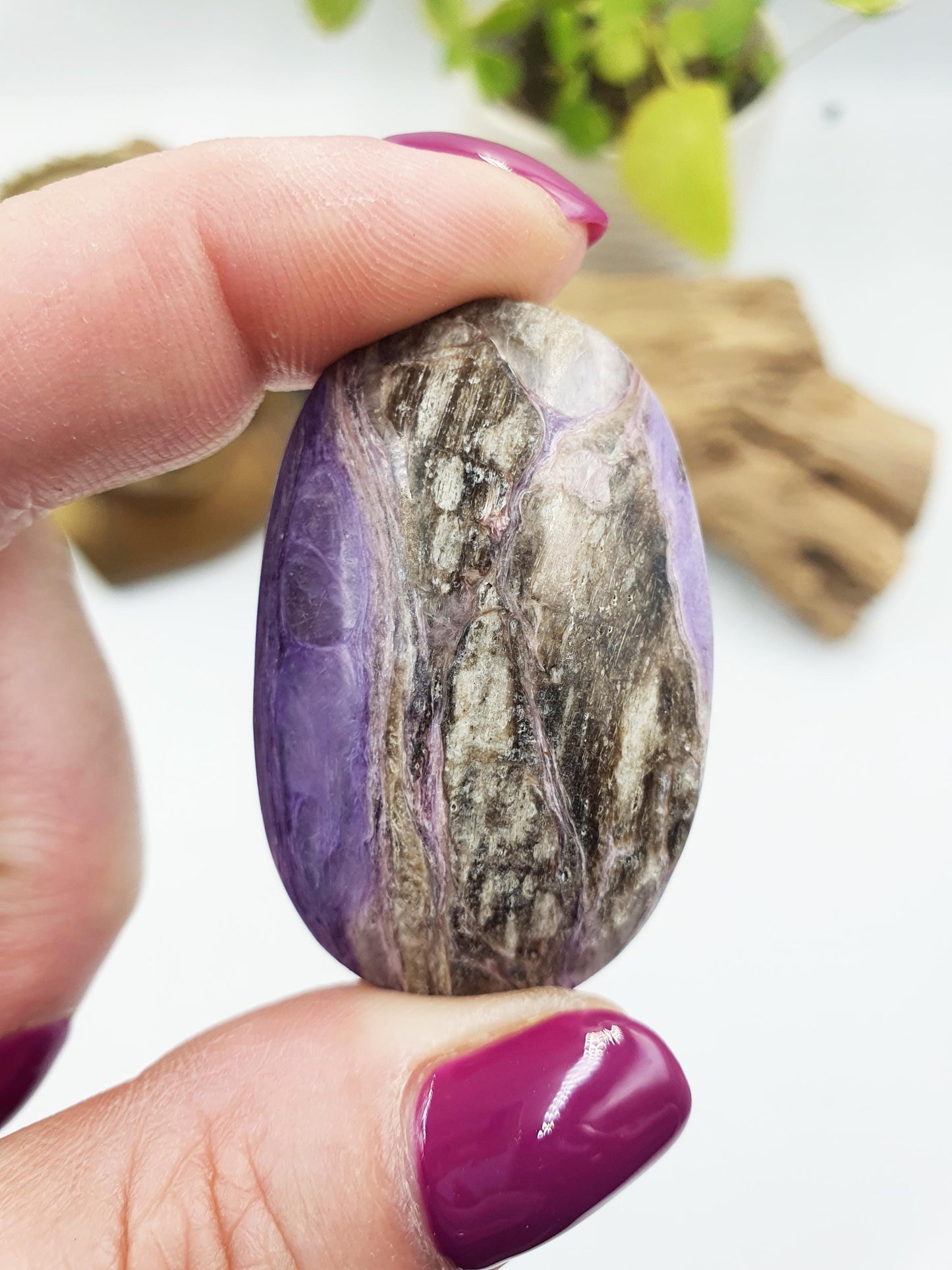 Gorgeous Little Charoite Palm / Charoite Palm Stone / Meditation Palm / Pocket Crystal / Collectors Palm - 25g