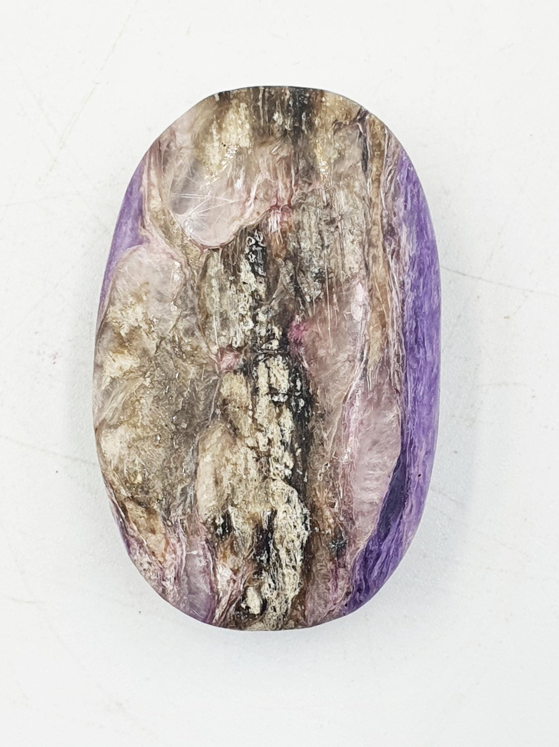 Gorgeous Little Charoite Palm / Charoite Palm Stone / Meditation Palm / Pocket Crystal / Collectors Palm - 25g