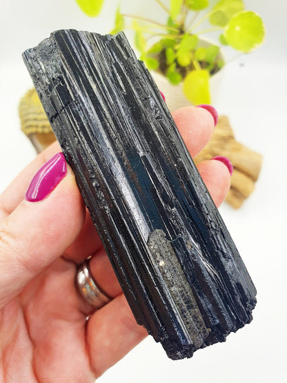 Flashy Raw Black Tourmaline / Raw Tourmaline / Raw Crystal / Tourmaline Specimen - 140g