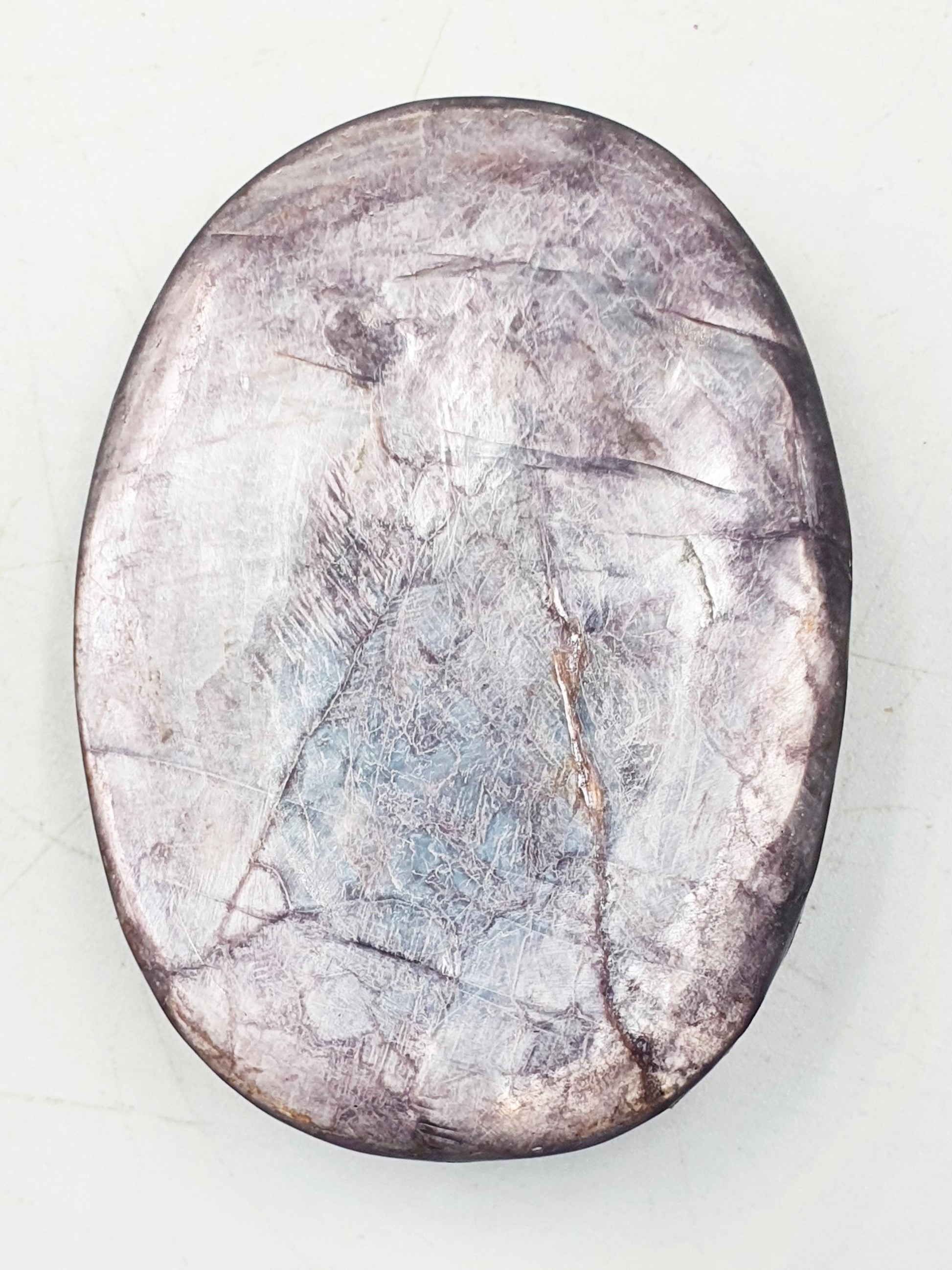 Incredible Purple Mica Palm / Purple Mica Palm Stone / Lepidolite Palm / Meditation Palm / Reiki Crystal Palm - 70g