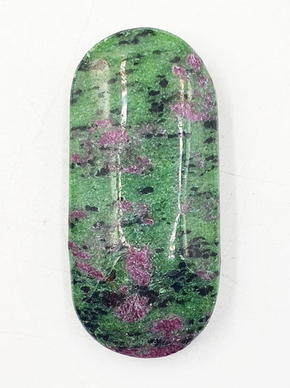 Ruby in Zoisite Palm / Ruby Zoisite Palm Stone / Anyolite Palm / Pocket Crystal / Meditation Palm - 40g