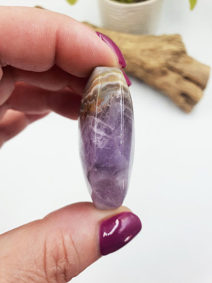 Cute Amethyst Agate Palm / Amethyst Agate Palm Stone / Amethyst Palm / Amethyst Agate / Reiki Crystal Palm - 50g
