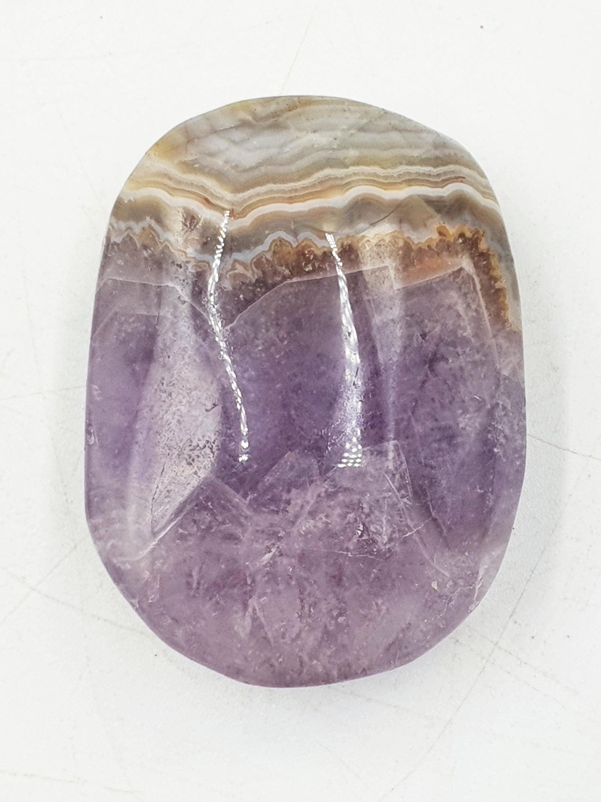 Cute Amethyst Agate Palm / Amethyst Agate Palm Stone / Amethyst Palm / Amethyst Agate / Reiki Crystal Palm - 50g