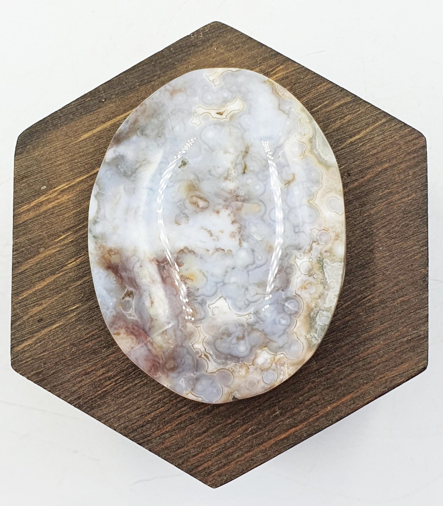 Gorgeous Orbicular Ocean Jasper Palm / Orbicular OJ Palm Stone / High Grade OJ Palm / OJ Collectors Crystal - 100g