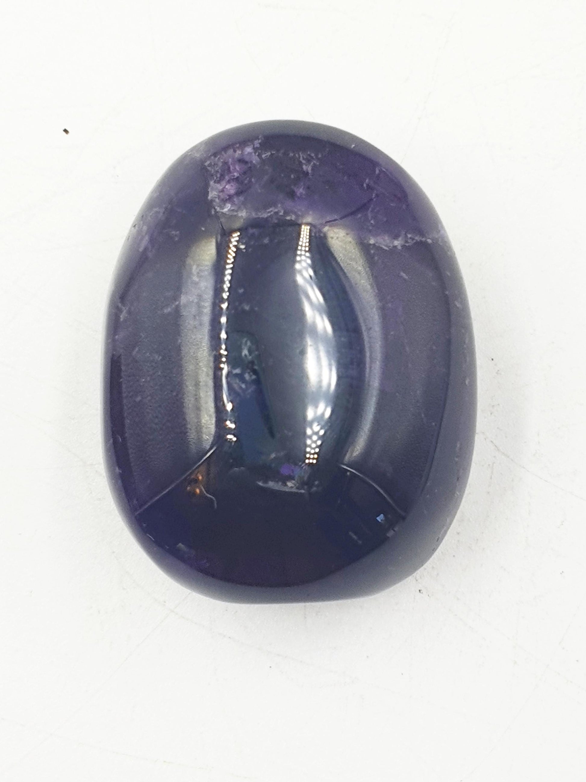 Unique Standing Amethyst Palm with rainbow/ Amethyst Palm Stone / Amethyst Pocket Stone / Crystal Healing / Meditation Palm - 65g