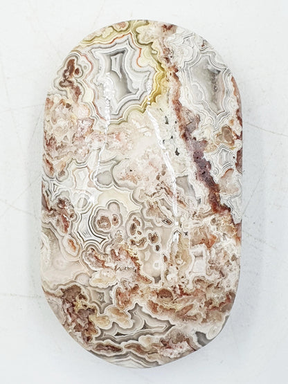 Stunning Mexican Crazy Lace Agate Palm / Crazy Lace Agate Palm Stone / Drusy Agate Palm / Meditation Palm - 50g