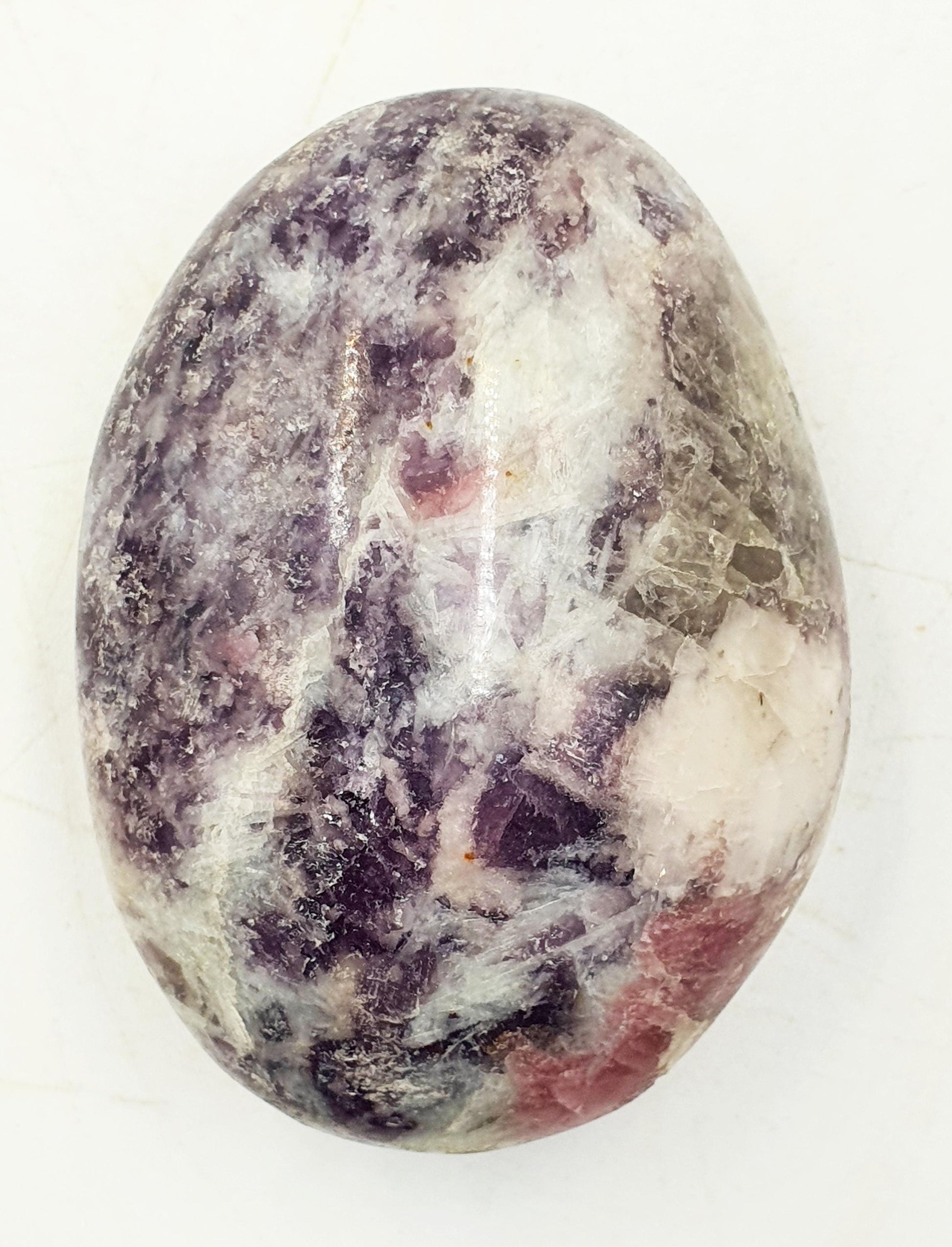 Pretty Unicorn Stone Palm / Unicorn Palm Stone / Pegmatite Palm / Pocket Crystal / Meditation Palm / Reiki Crystal Palm - 65g