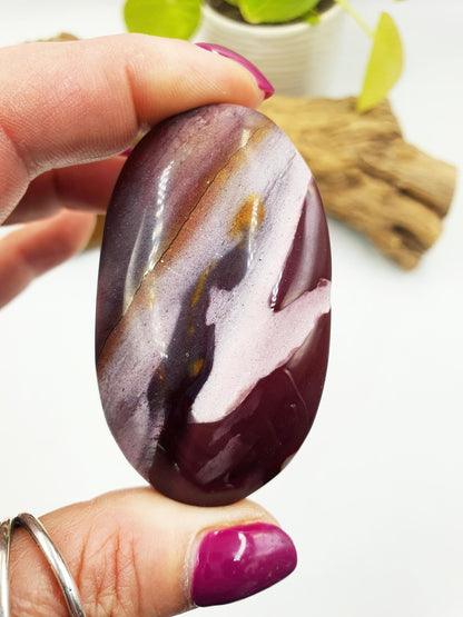 Large Mookaite Jasper Palm / Mookaite Jasper Palm Stone / Pocket Stone / Meditation Palm / Reiki Crystal Palm - 75g