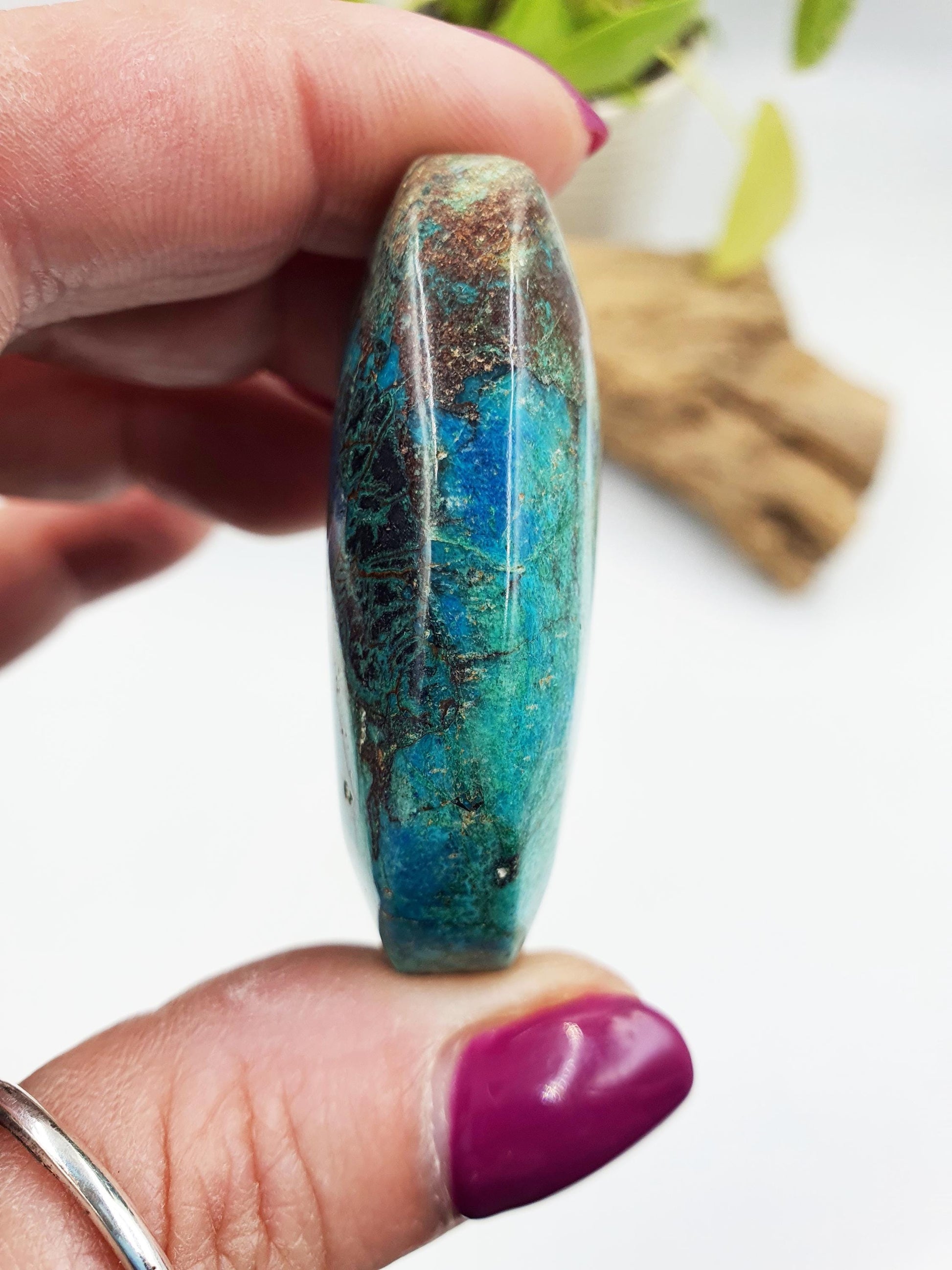Beautiful Phoenix Turquoise Palm / Phoenix Stone Palm Stone / Meditation Palm / Reiki Crystal Palm - 50g