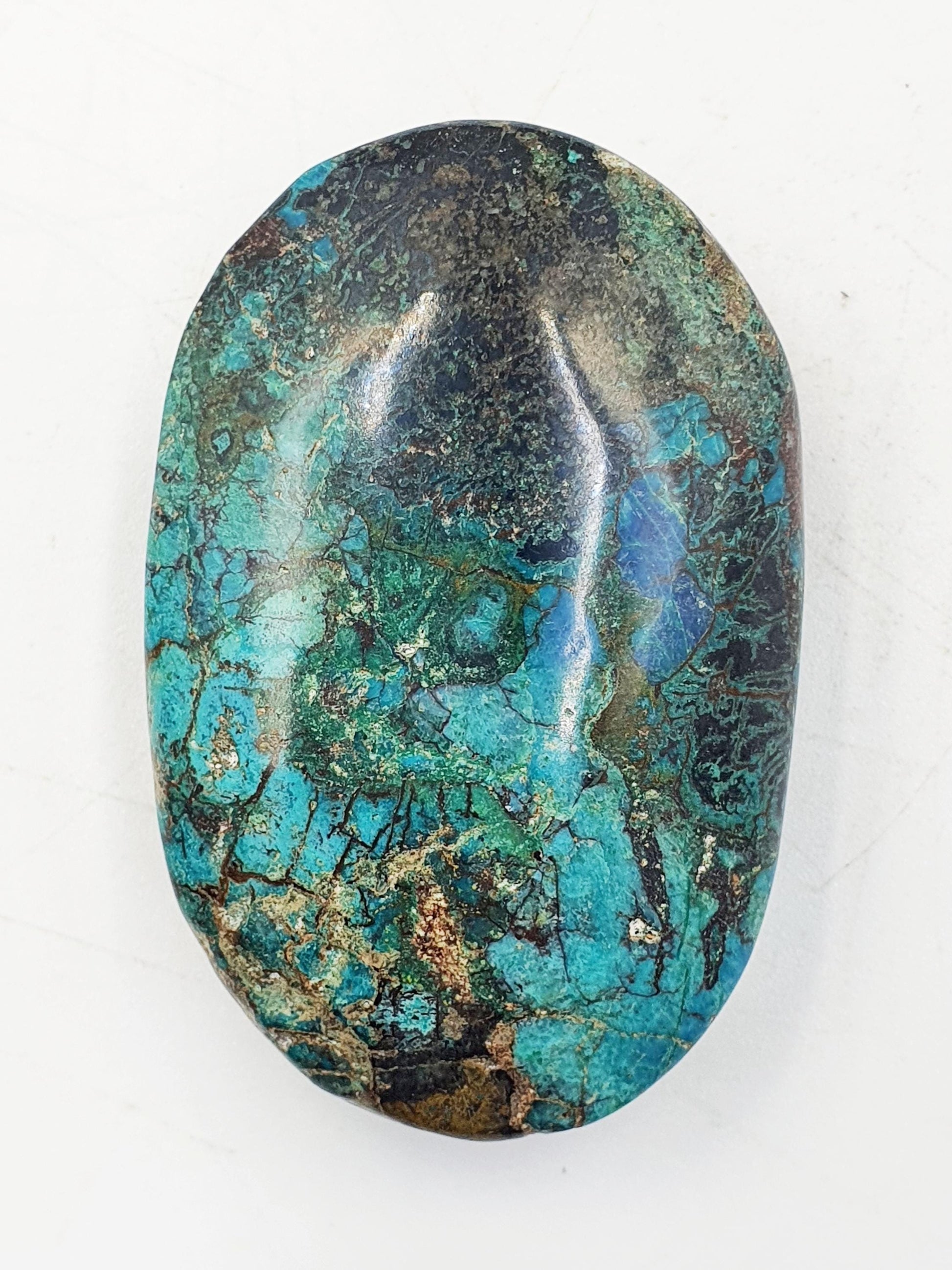 Beautiful Phoenix Turquoise Palm / Phoenix Stone Palm Stone / Meditation Palm / Reiki Crystal Palm - 50g