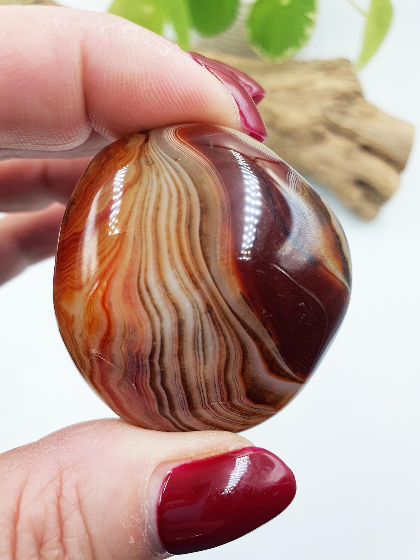 Beautiful Sardonyx Palm / Sardonyx Palm Stone / Healing Palm / Meditation Palm / Reiki Crystal Palm - 50g