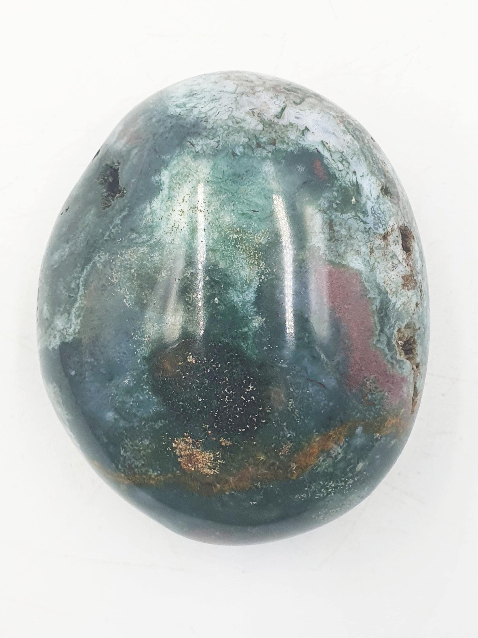 Large Ocean Jasper Palm / Ocean Jasper Palm stone / OJ Palm / Meditation Palm / Reiki Crystal Palm - 160g