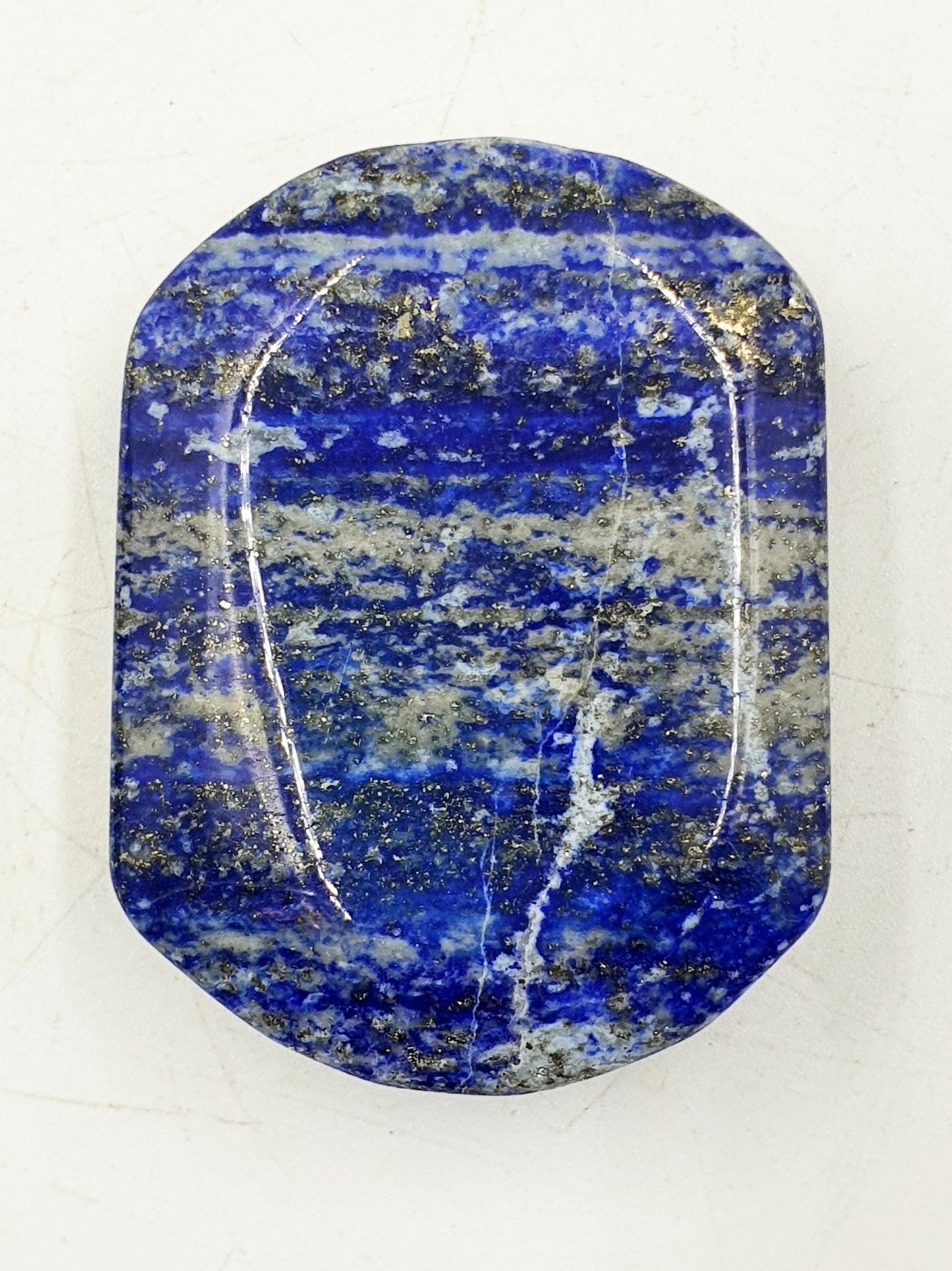 Beautiful Lapis Lazuli Palm / Lapis Lazuli Palmstone / Pocket Crystal / Meditation Palm / Lapis Reki Crystal Palm - 110g