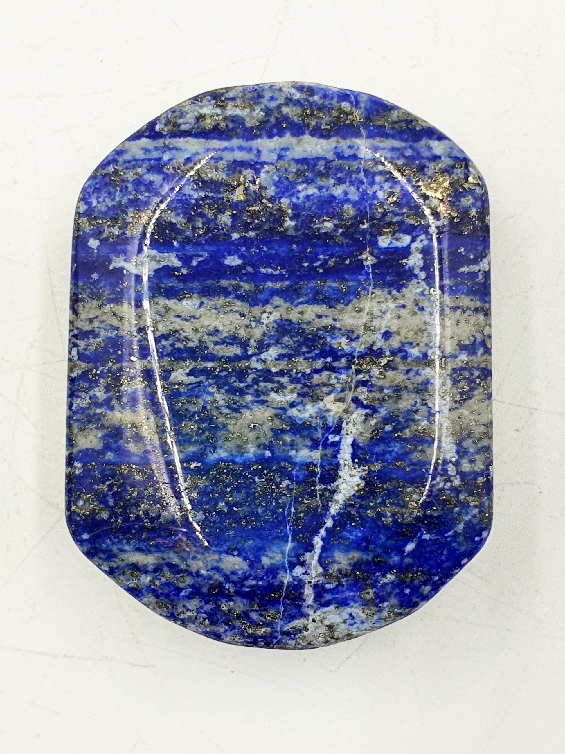 Beautiful Lapis Lazuli Palm / Lapis Lazuli Palmstone / Pocket Crystal / Meditation Palm / Lapis Reki Crystal Palm - 110g