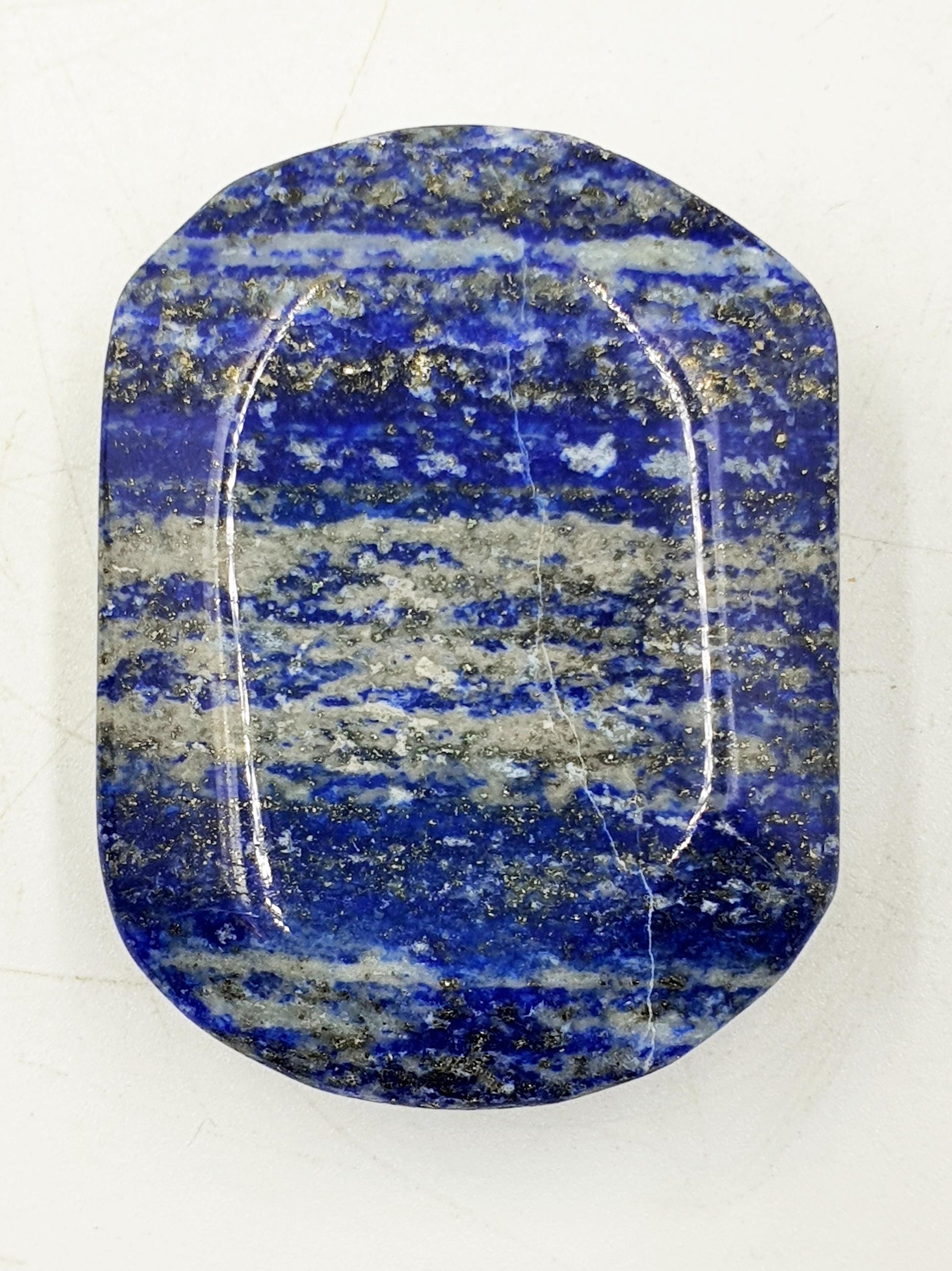 Beautiful Lapis Lazuli Palm / Lapis Lazuli Palmstone / Pocket Crystal / Meditation Palm / Lapis Reki Crystal Palm - 110g