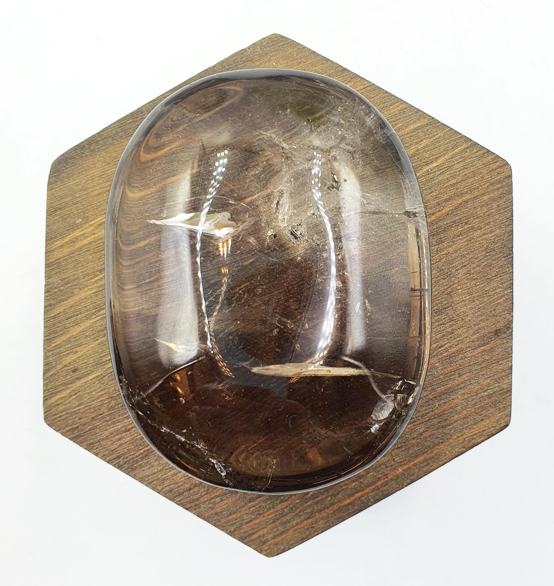 Unique Large Smoky Quartz Palm with rainbows / Smoky Quartz Palm Stone / Meditation Palm / Reiki Crystal Palm - 135g