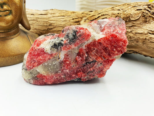 Raw Rhodonite Specimen / Large Raw Red Rhodonite / Raw Rhodonite Chunk / Raw Pink Crystal Specimen - 605g
