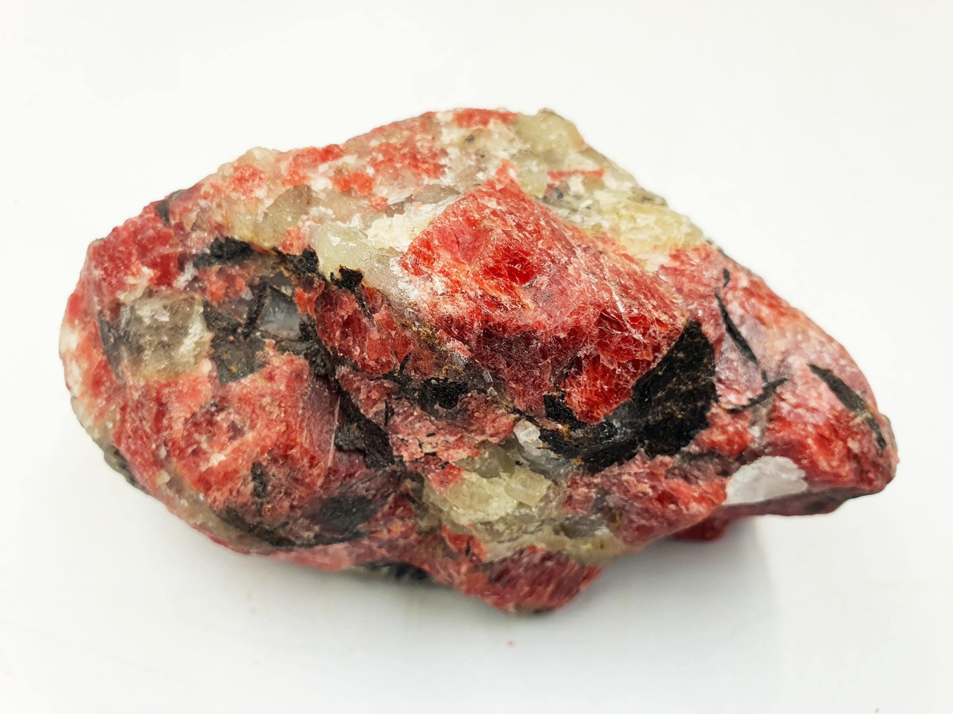 Raw Rhodonite Specimen / Large Raw Red Rhodonite / Raw Rhodonite Chunk / Raw Pink Crystal Specimen - 605g