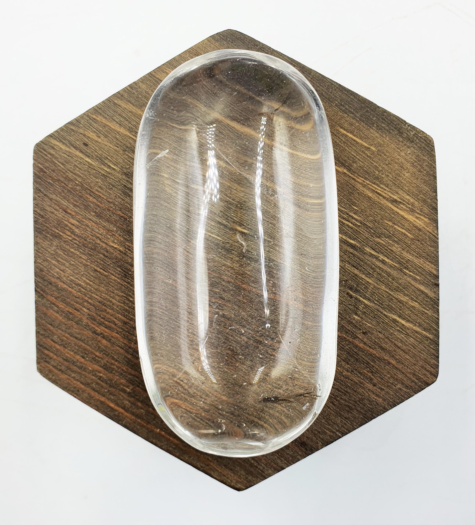 Beautiful Clear Quartz Palm/ Clear Quartz Palm Stone with delicate inclusions / Meditation Palm / Reiki Crystal Palm - 100g