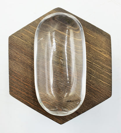 Beautiful Clear Quartz Palm/ Clear Quartz Palm Stone with delicate inclusions / Meditation Palm / Reiki Crystal Palm - 100g
