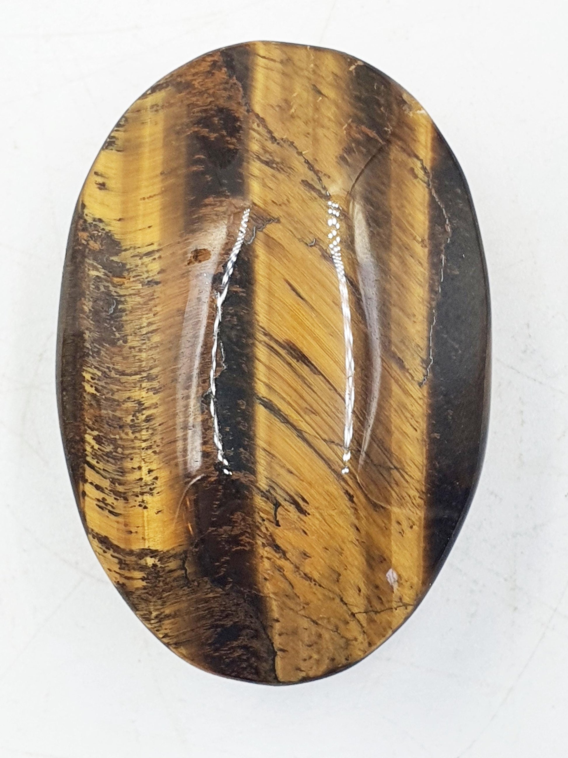 Flashy Yellow Tigers Eye Palm / Tiger's Eye Palm Stone / Pocket Crystal / Meditation Palm / Reiki Crystal Palm - 60g