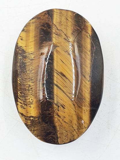 Flashy Yellow Tigers Eye Palm / Tiger's Eye Palm Stone / Pocket Crystal / Meditation Palm / Reiki Crystal Palm - 60g